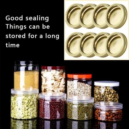 24PCS Mason Canning Lids Leak Proof Sealing Food Keeping Fresh86MM Regular Mouth Mason Jar Covers Kitchen Supplies Golden Silver