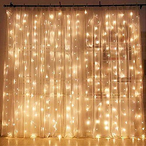 300 LED Light Strings Window Patio Lights Wedding Christmas Party Home Decor Garden Outdoor Indoor Wall Decorations Warm White