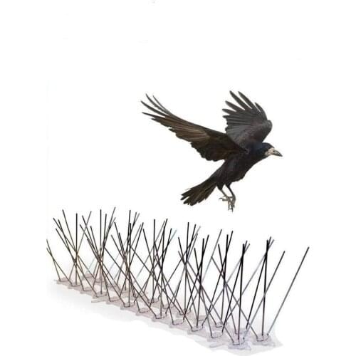5PCS Bird Repellent Deterrent Tool 50CM Pigeon Spikes Pest Control Anti Bird Steel Spike Strip Owl Birds Fence Repeller