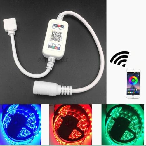 5pcs DC 5V-24V Bluetooth LED Light Controller Mini Wireless Dimmer 3 Channel RGB Led Controller For RGB LED Strip Light