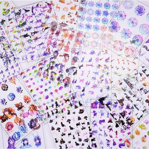 5pcs Lovely Cats Cartoon Resin Scrapbooking Sticker DIY Phone Case Mold Sticker Micro Landscape Decor Paste C86