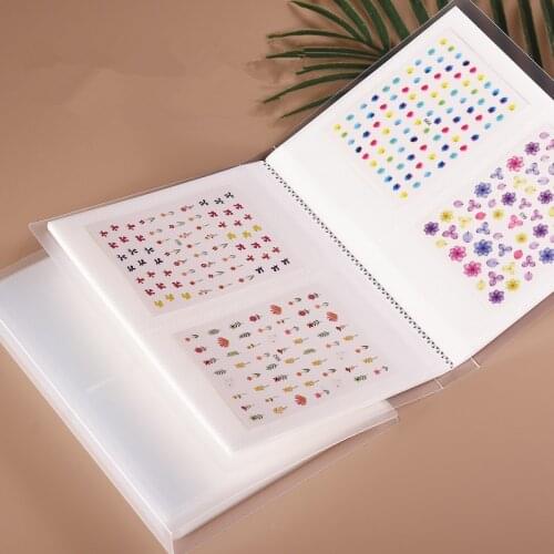 80 Slots Nail Art Decoration Nail Sticker Decal Collecting Albums Storage Holder Nail Art Display Showing Book Cont