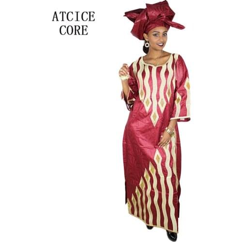 African dresses for women new bazin embroidery design long dress