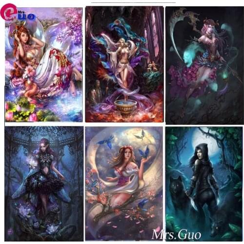 New Full Square/Round Diamond Painting Fantasy Girl Fairy Embroidery Pattern Picture Cross Stitch Kit Mosaic Home Decor Wall Art