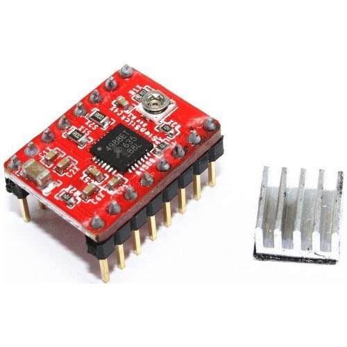 Free Shipping 10pcs Reprap Stepper Driver A4988 Stepper Motor Driver Module with Heatsink