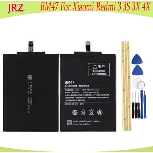 BM47 BM46 BM31 BM3A BM51 For Xiaomi Redmi 3/3S/3X/4X Redmi Note 3 3 Pro/Mi 3/Mi Note 3 /Mi Max 3 Battery Bateries +Tools