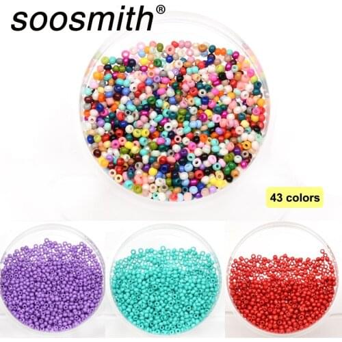 Many Color 2mm Czech Glass Beads Charm Loose Spacer SeedBeads DIY Bracelet Necklace Bead Beads For Jewelry Making Accessories
