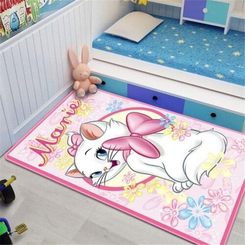 Disney Marie Cat Baby Play Mat Cure Girl Living Room Carpet Bedroom Rug Baby Game Mat Non-slip Baby Activity Center