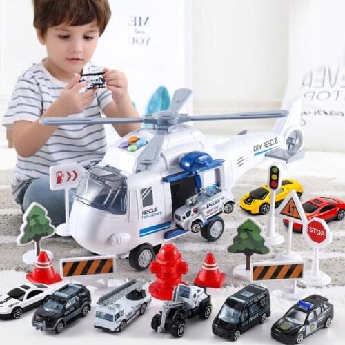 ChildrenS Toy Simulation Airplane Boy Car Model Electric Light Music Parking Lot Storage Large Passenger Plane Toy Gift HC0317