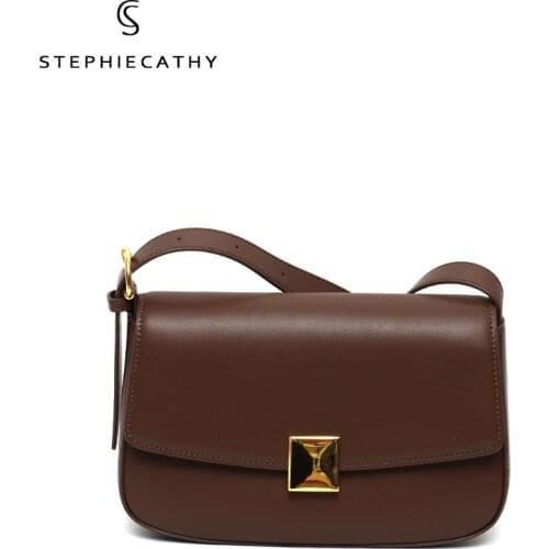 SC 2021 Designer Genuine Leather Shoulder Bags For Women Summer Fashion Flap Messenger Handbags Female Cowhide Crossbody Purses