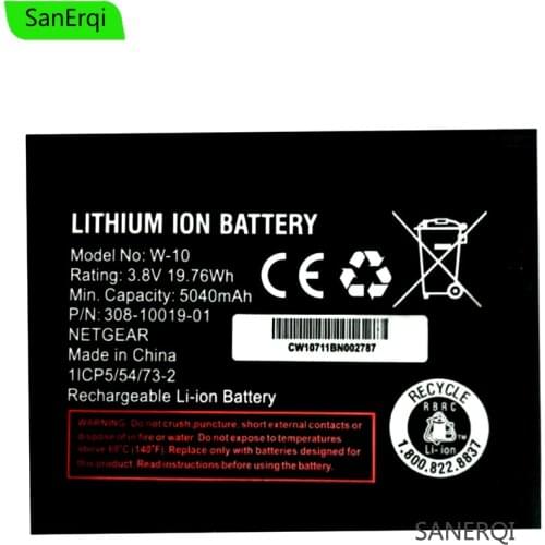 For NETGEAR NightHawk M1 MR1100 battery 19.76Wh 3.8V 5040mAh W10 W-10 Replacement SanErqi