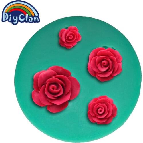 HOT sale Chocolate cake Mold rose flower fondant resin molds DIY cake decorating tool kitchen baking cake tools F0066HM30