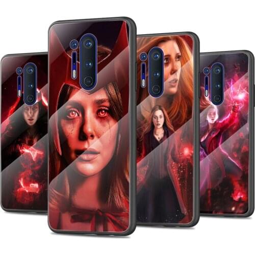 Scarlet Witch Marvel Glossy Protection Cover for OnePlus 9R 9 8T 8 7T 7 Pro Nord Z 5G Luxury Tempered Glass Phone Case
