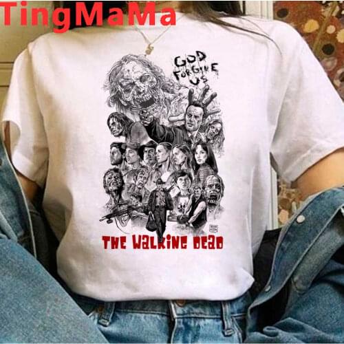The Walking Dead Negan top tees male print japanese 2021 casual harajuku kawaii tshirt t shirt plus size