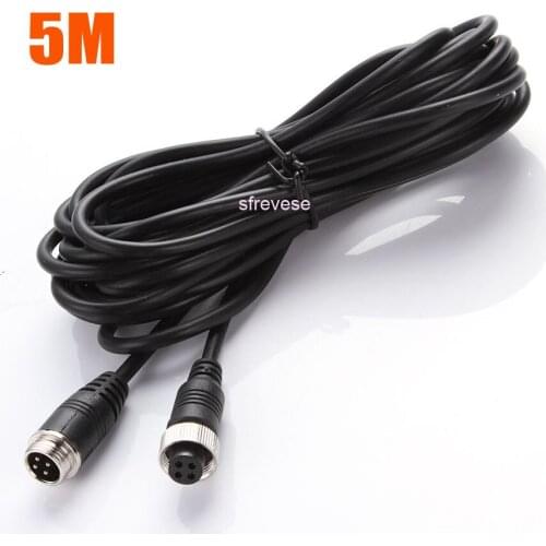 5M 16FT 4Pin Video Extension Cable Wire For Car Bus Truck Reversing CCTV Rear View Camera Vehicle Backup Monitor 50pcs/lot