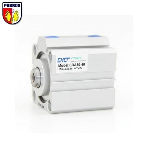 SDA25 Compact Cylinder, Bore: 25mm, Stroke: 5/10/15/20/25/30/35mm