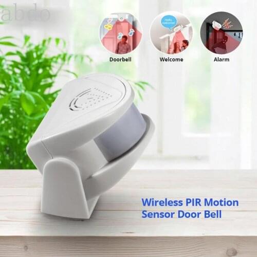 M5 32 Songs Wireless PIR Motion Sensor Door Bell Shop Visitor Alert Chime Alarm Burglar Doorbell for Office/Home Security