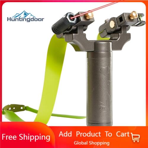 New Slingshot Laser Aiming Rotary Bow Slingshot Hunting Slingshot Catapult Rubber Band Shooting Good Quality For New User