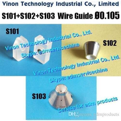 Ø0.05MM S101+S102+S103 Wire Guide Set (3pcs) = Sapphire Guide AB 3081958+Upper Guide 3080231+Lower DICE 3081434) 0205341,0200131