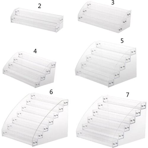 2-7 Tiers Clear Acrylic Liquid Pigment Bottles Storage Box Organizers Lipstick Jewelry Display Holder Nail Polish Rack