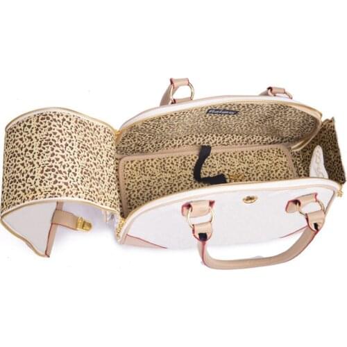 PU Leather Pet Dog Carrier Handbag Fashion Dog Carriers Puppies Cat Carrier Tote Bag for Outdoor Travel Walking Hiking