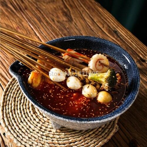 Japanese-style Commercial Tableware Sharp-mouth Drainage Bowl Cold Pot Skewers Bowls Special Instant Noodles Sauce Bowls