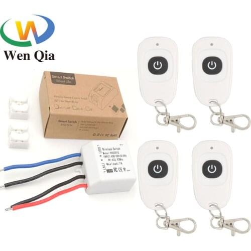 Remote Control 433Mhz 85~250V 1CH 1 gang rf smart Switch Relay Receiver and Transmitter for home factory Light bulb Lamp DIY