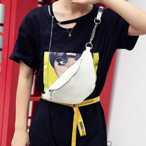 Chic Lady Solid Color Crossbody Shoulder Bag Waist Chest Fanny Pack Sport Pouch