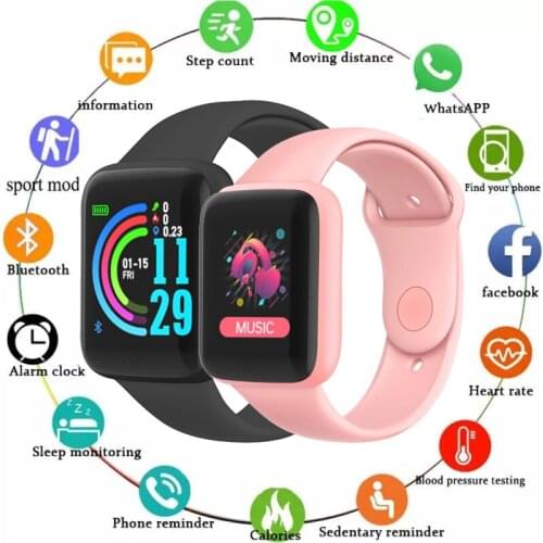 Y68 D20s Smart Watch Men Women Fitness Bracelet Blood Pressure Heart Rate Exercise Bluetooth-compatible Watch For Android IOS
