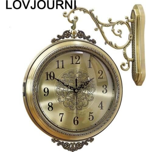 Decoration Grande Saatleri Orologio Parete Shabby Chic Home Decor Zegar Barber Shop Reloj Pared Saat Duvar Saati Klok Wall Clock