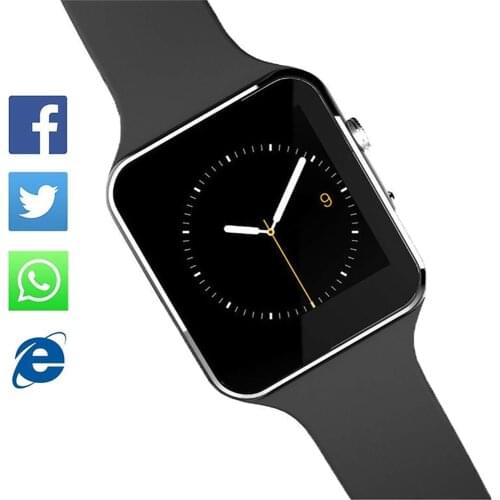 SIKEMEI X6 Bluetooth Smart Watch SmarWatch Curved Screen Support Passometer 2G SIM TF Card for Android iOS Xiaomi Phone pk DZ09