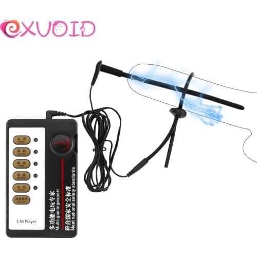 EXVOID Penis Plug Medical Therapy Massager Electrical Shock Accessories Sex Toys for Men Electro Stimulation Penis Ring