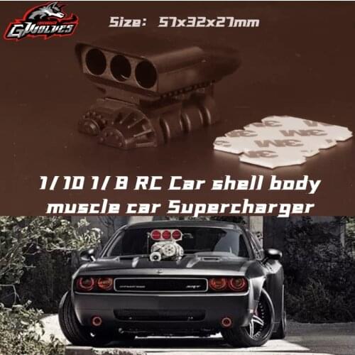 1/10 1/8 RC Car shell body muscle car Supercharger Simulation decoration Turbo charger for touring truck Monster Body shell