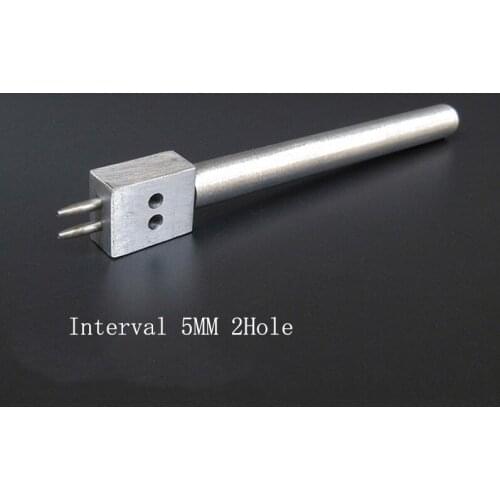 1 Pcs 2/4/6 Hole 5Mm Leather Craft Tools Punch Perforated Round Row Diy Pointed Chisel With Stainless Steel Handle