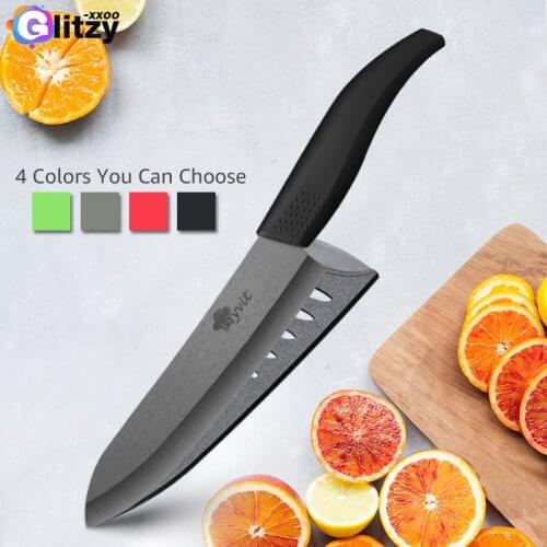 1pcs Ceramic Knife 6 5 4 3 inch Kitchen Chef Knives Zirconia Black Blade Utility Slicing Paring Fruit Vegetable Meat Cutter Tool
