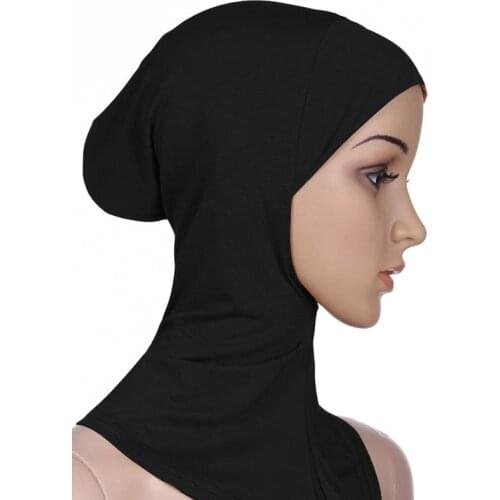 1PC Underscarf Hot sale Soft Muslim Full Cover Inner Womens Hijab bonnet Cap Headscarf Islamic Underscarf Neck Head Bonnet Hat