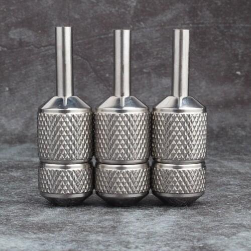 2018 New 1pc 25mm Stainless Steel Silver Color Tattoo Gun Supplies Tattoo Grips Handle