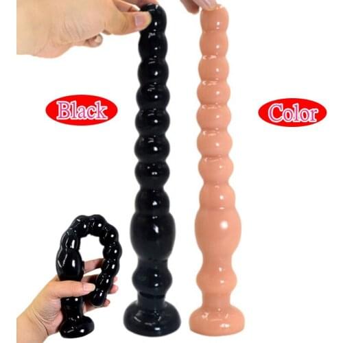 2021 Long Anal Plug Anal Backyard Beads Anal Balls Adult Toys With Suction Cup Prostata Massage Anal Butt Plug Sex Toys For men