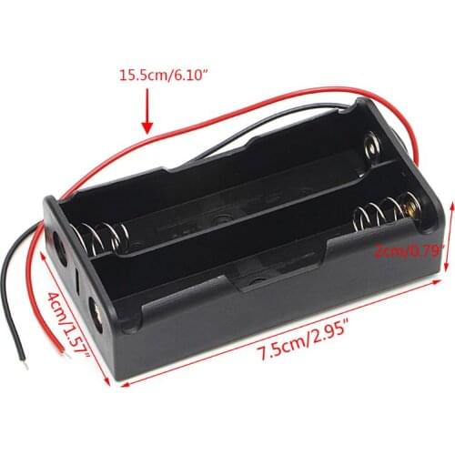5 Pcs 4x18650 Rechargeable Battery 3.7V Clip Holder Box Case With Wire Lead G32B