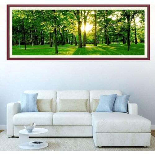 Big size Landscape Forest Round Diamond Embroidery,Full drilling square rhinestone Diamond painting cross stitch,needlework art