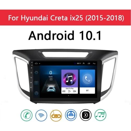 2din 9 inch Android 10.1 Car Radio For Hyundai Creta ix25 2015 2016 2017 2018 GPS Navigation Multimedia Video Player