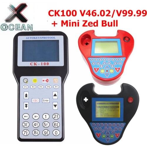 CK100 Key Programmer CK-100 V99.99/46.02/MINI ZED BULL OBD2 Diagnostic Tool Car Fault Reader Auto Code Scanner No Tokens limited