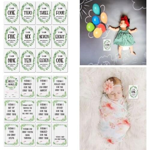 Baby Cards for Milestone Moments Unisex Designed Photo Cards Including Pregnancy and Key Age Markers Baby Shower Gift
