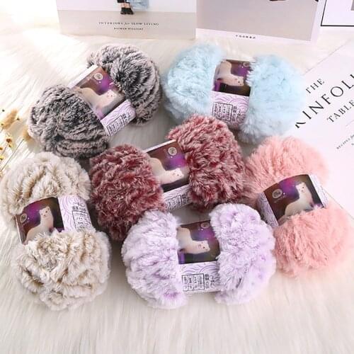 Long Plush Faux Mink Cashmere Yarn Fine Quality Hand-Knitting Thread For Cardigan Scarf Hats Suitable for Woman