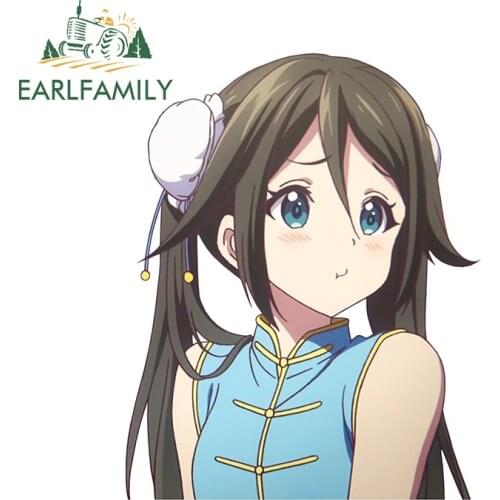 EARLFAMILY 13cm x 10.2cm for Reina Izumi Car Sticker Funny JDM Stickers Vinyl Body for Car DIY Occlusion Scratch Window Decal