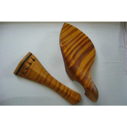 VIOLIN FITTINGS QUALITY MAPLE TAILPIECE CHIN REST 4/4 size