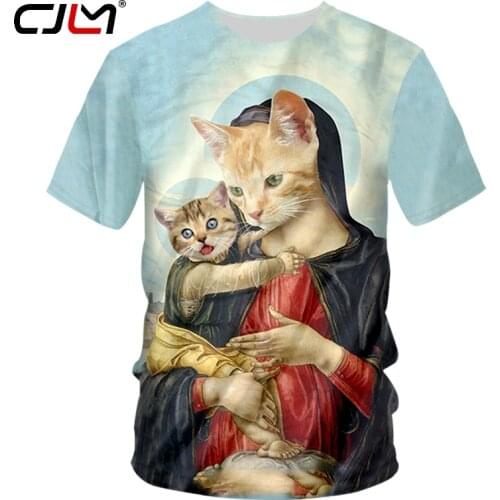 CJLM 2019 3d Print Casual Tees Men/Women Wizard Of Paws T-shirt Destry Cat Worried Cat T-shirts Short Sleeve T Shirt Dropship
