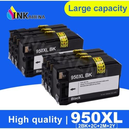 INKARENA 2 Set 950XL Replacement for HP 950 951 Printer Ink Cartridge For HP950 Officejet pro 8615 8625 251dw 276dw 8100 8610