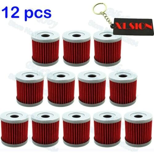 12pcs/pack Oil Filter For SUZUKI DRZ 400 400E 400S 400SM LTZ400 LTR450 KAWASAKI KFX400 ATV Dirt Bike