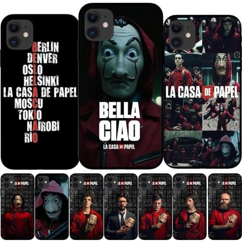 Spain TV La Casa De Papel Soft TPU Case For Coque iPhone 11 Pro Max X XS Max XR 6S 6 7 8 Plus 5 5S SE SE2 Silicone Phone Cover